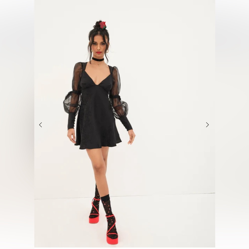 🍋 For Love and Lemons 🍋 NWT Gabrielle Puff Sleeve Mini Dress Size XS